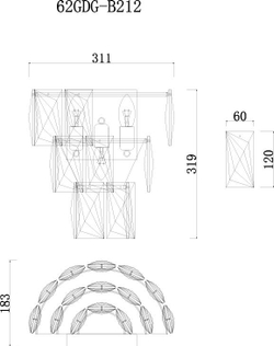 Бра Crystal Garda Decor 62GDG-B212