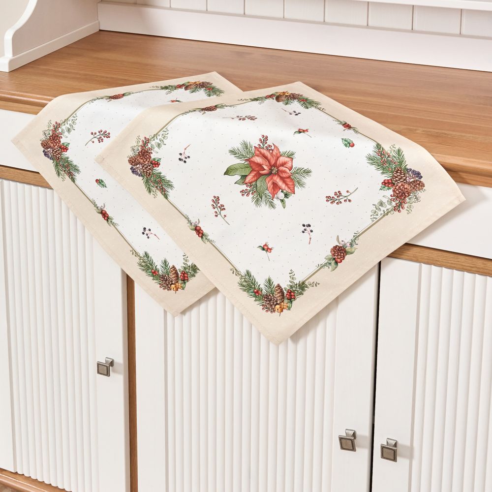 НАБОР САЛФЕТОК ИЗ 2-Х ШТ "CELEBRATION",40Х40СМ, 100% ХЛОПОК,БЕЖЕВЫЙ,ТВИЛ, ГОРОХ