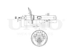 Амортизатор газовый передней подвески правый UNIO SAB-10343