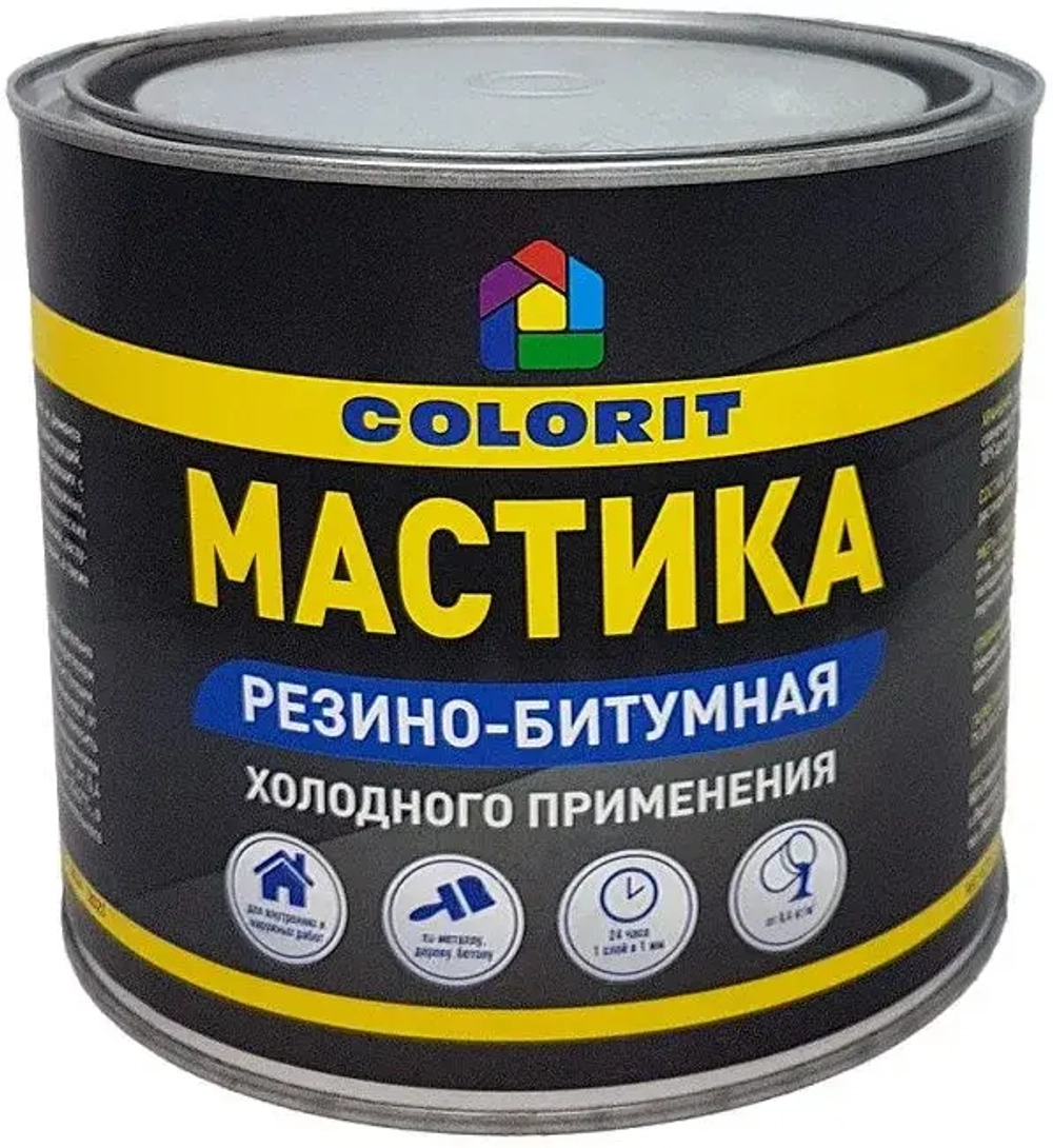Мастика резинобитумная 1,8 кг COLORIT