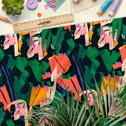 Ткань блэкаут «дикие джунгли» клод моне