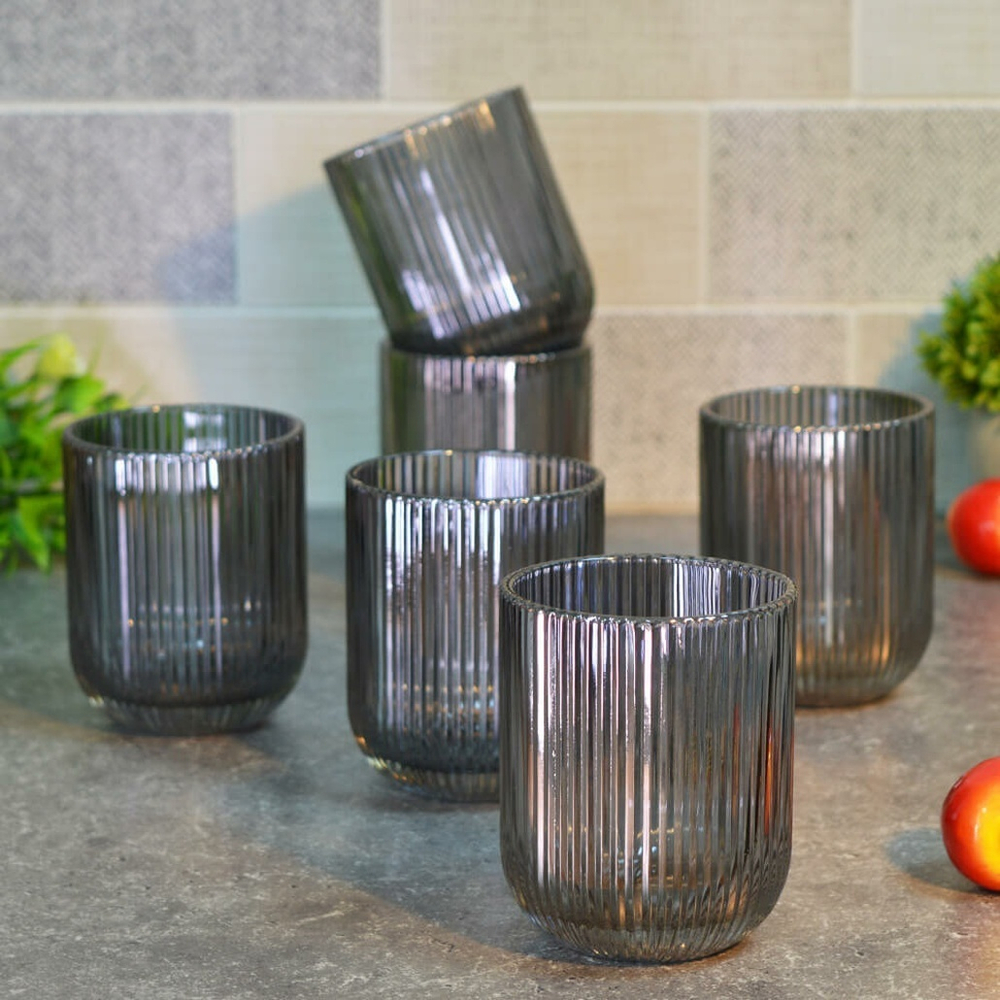 Набор стаканов 6шт 270мл, цветное стекло