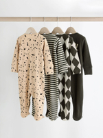 Комбинезон / Cлип для малышей Next K79-532, 4 шт., Серый, Бежевый