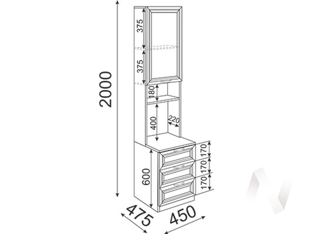 Стеллаж для принтера М10 Остин