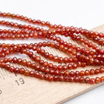 Фианит (кубический цирконий), цвет сердолик, размер 2 мм, цена за нить 38 см