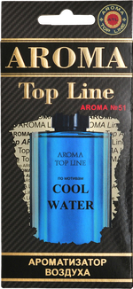 Ароматизатор для автомобиля AROMA TOP LINE №51 COOL WATER картон