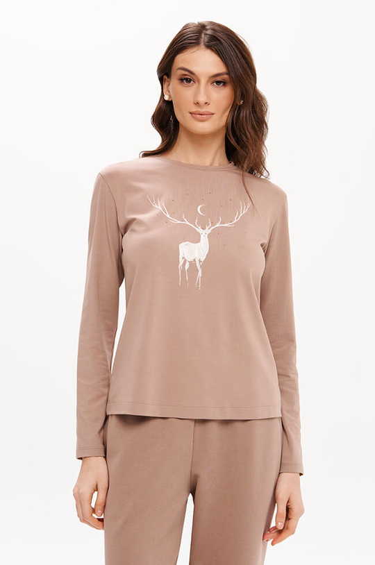 23381 Лонгслив женский (капучино)