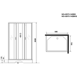 Душевая кабина Niagara Classic 90х70 NG-43975-14QBK без гидромассажа