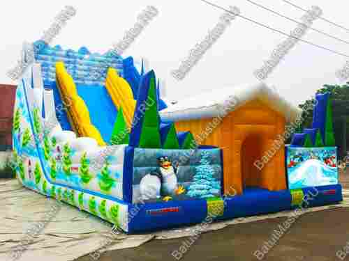 Детский надувной батут-горка "Весёлая горка" 15*7*9 м