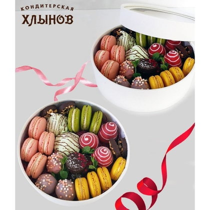 Коробочка со сладостями круглая арт2020