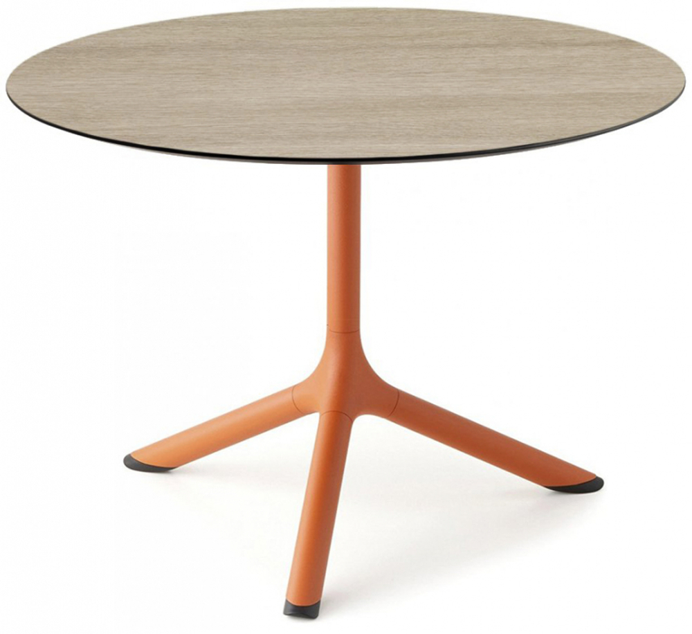 Столик ламинированный кофейный Scab Design Tripe, терракотовый, состаренный дуб тортора