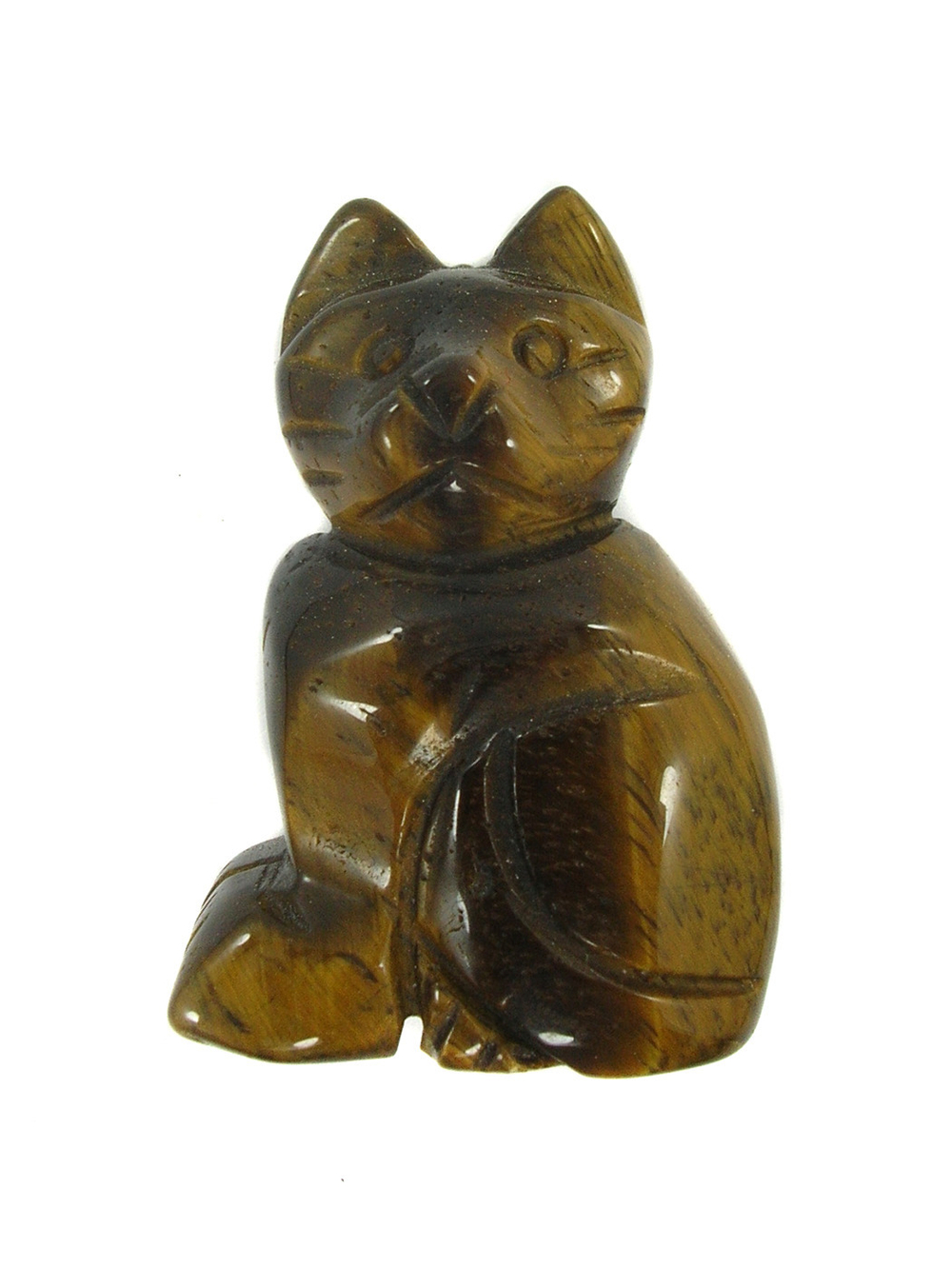 Кошка из тигрового глаза crys033-tg