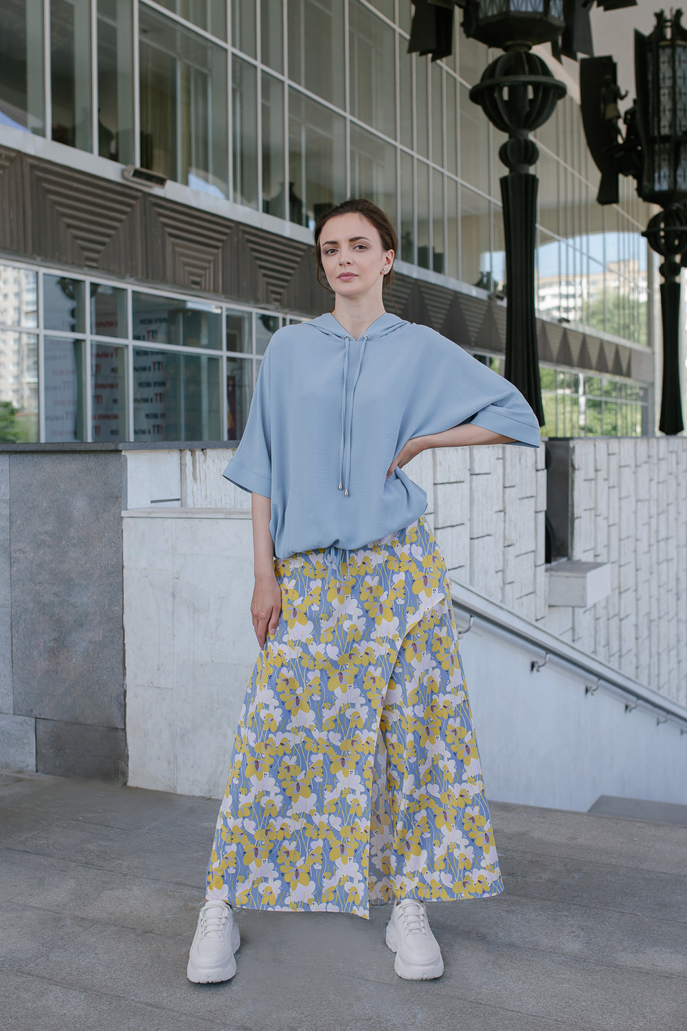 Блузка 2827АЕ, голубой #96Г092827АЕ