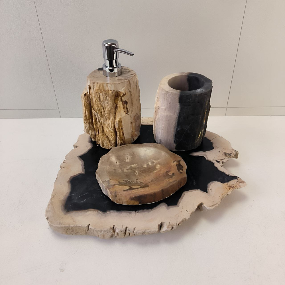 Набор из окаменелого дерева 4 предм Fossil Set NF-63285 поднос 149