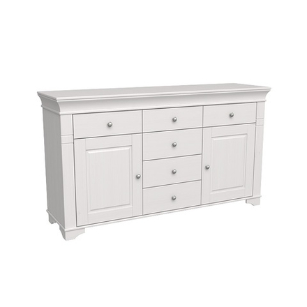 Комод «Бейли» с 2 дверками и 6 ящиками белый воск