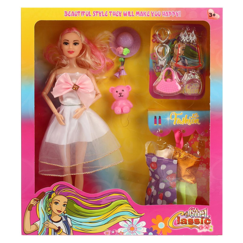 Кукла тип Модель на шарнирах с аксессуарами, коробка 2328A