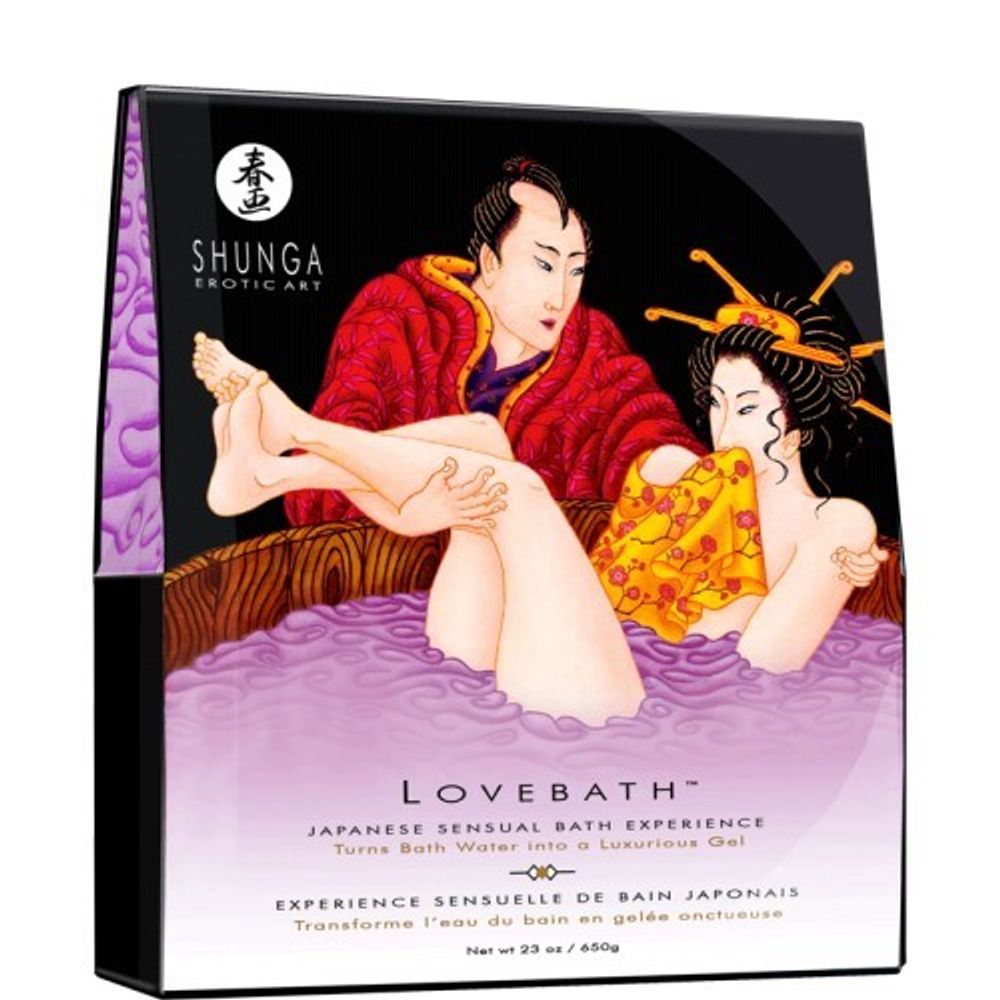 Гель для ванной Lovebath Чувственный лотос 650 гр, фиолетовый