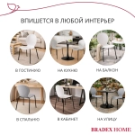 Стул пластик Wave серый с черными ножками