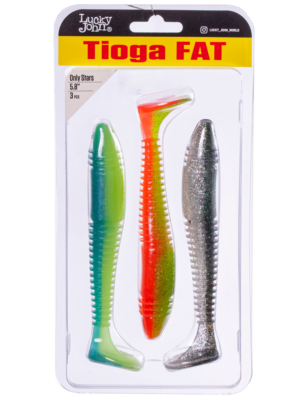 Виброхвосты съедоб. искусст. LJ Pro Series TIOGA FAT 5.8in (14.70)/MIX3 3шт.