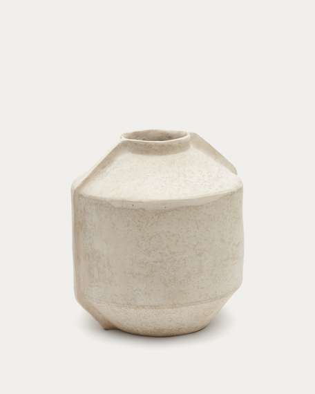 Meja Ваза из папье-маше бежевого цвета 47 см