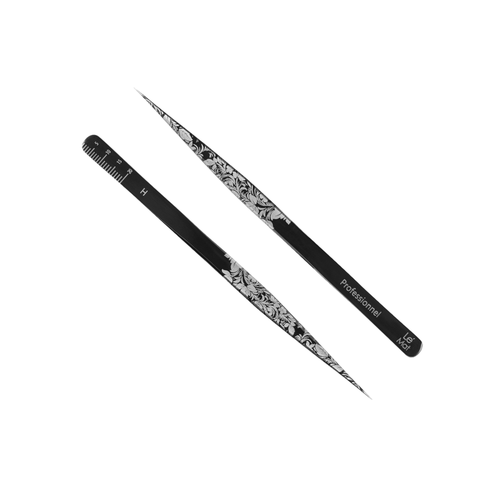 Пинцет профессиональный Le Maitre "Professionnel" Laser "Black Folk" H