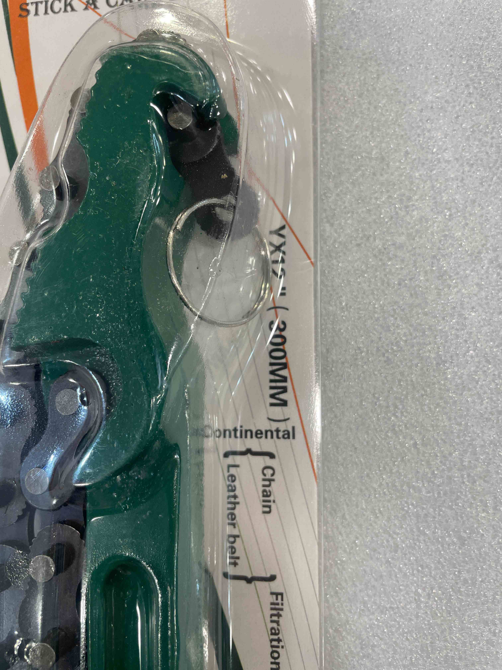 12 - 300 / Ключ для снятия масляного фильтра, 300 мм, цепной, усиленная углеродистая сталь, съемник, зеленый, YX12, TG (1 шт.)