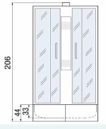 Душевая кабина River Nara 44 90x90 МТ без крыши