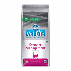 Farmina Vet Life Cat Struvite Management - корм диета для кошек при рецидивах мочекаменной болезни струвитного типа