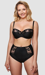 Бюстгальтер-балконет с красивой цветочной вышивкой (Размер: 80D) (Цвет: молочный)