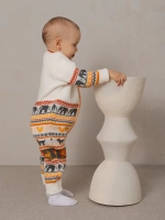 Вязаный комбинезон для новорожденных и малышей на молнии