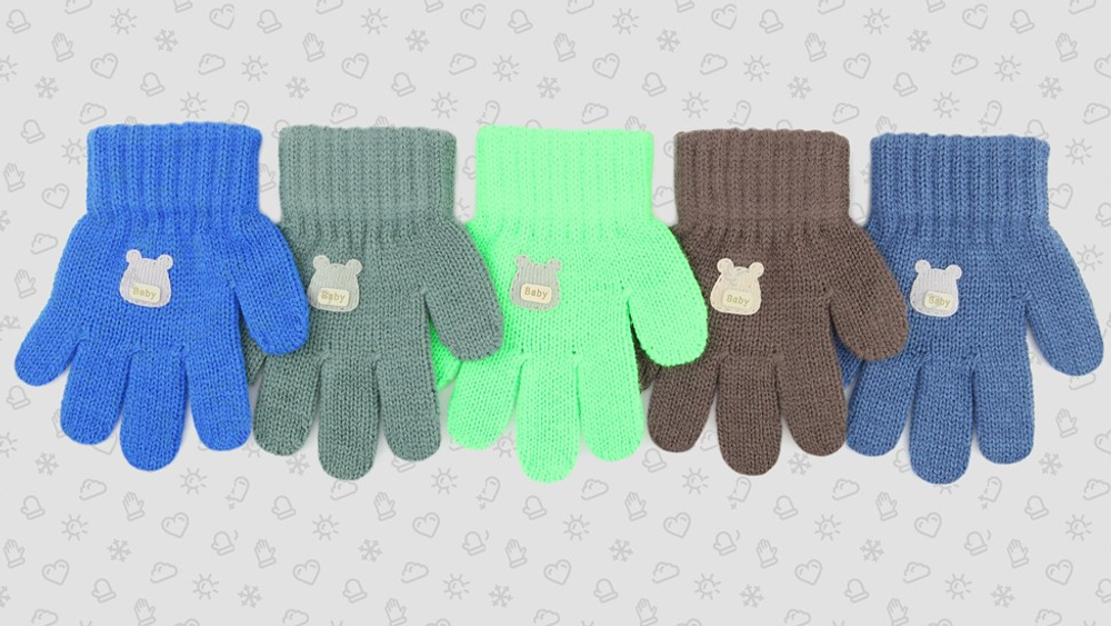 Перчатки дет. TG-584м р.12,5(23) ассорт. (Теплыши), 1 шт.