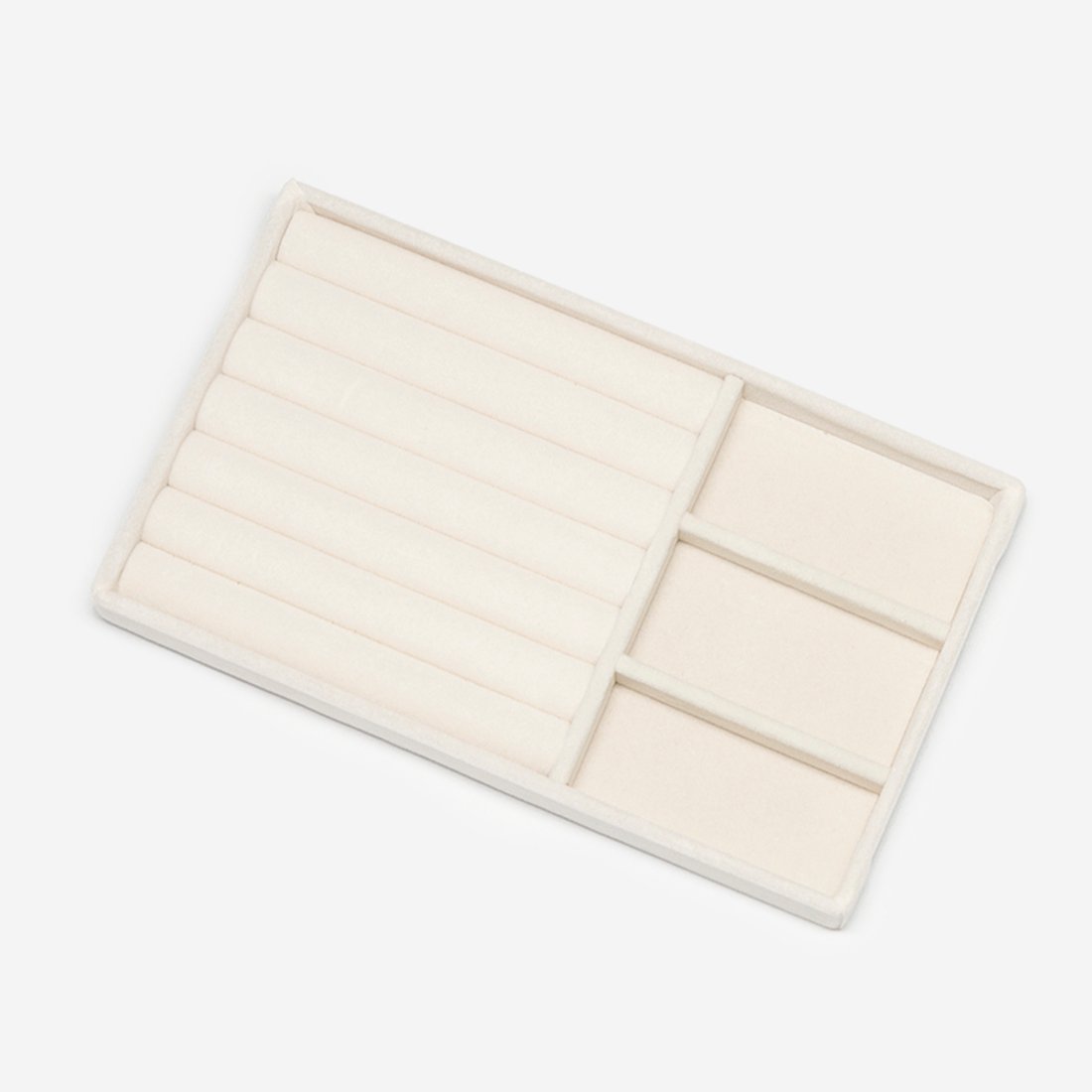 Органайзер для украшений №1, оттенок "Сливки", 210*120*24мм, велюр