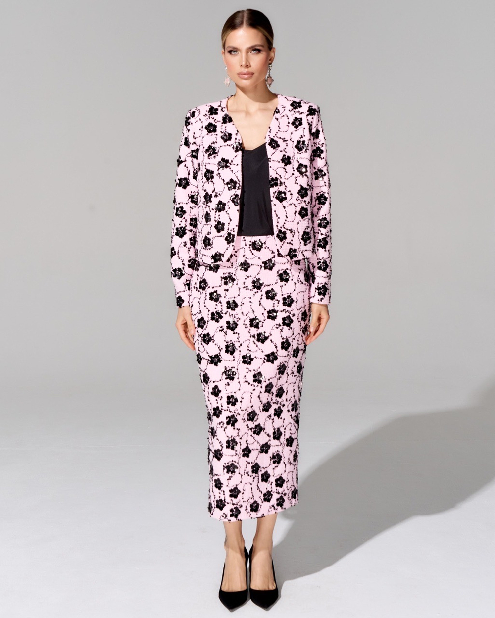 Укороченный жакет из премиального твида