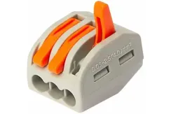 Клемма Wago Cu 3*4 с рычагами серая 07282