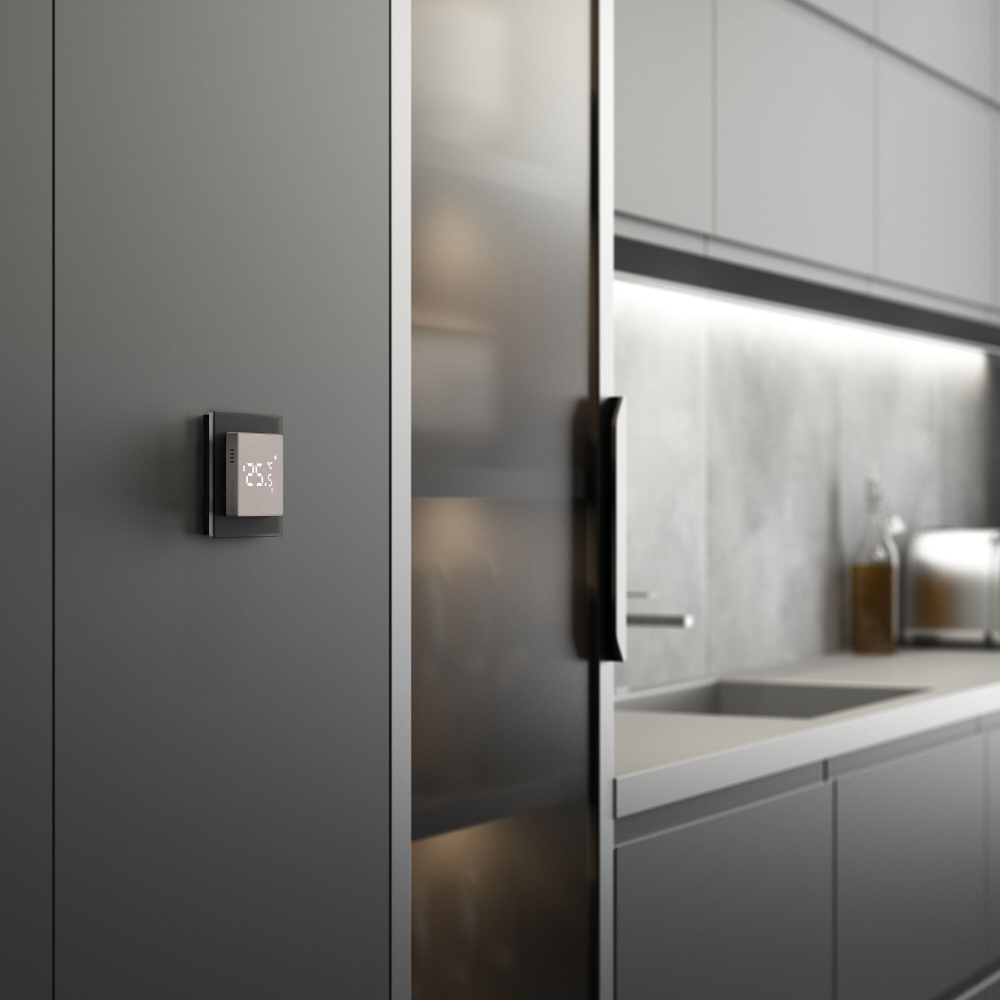 Умный сенсорный терморегулятор для теплого пола (дымчатый)