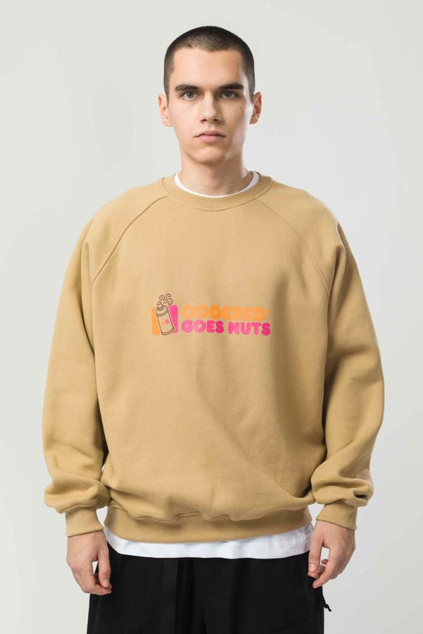 Толстовка крюнек Firm Wide Goes Nuts Хаки Оригинальный - фото 1