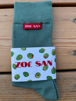 Хлопковые носки зеленого цвета