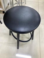 Табурет Сфера каркас черный основание круг экокожа черная