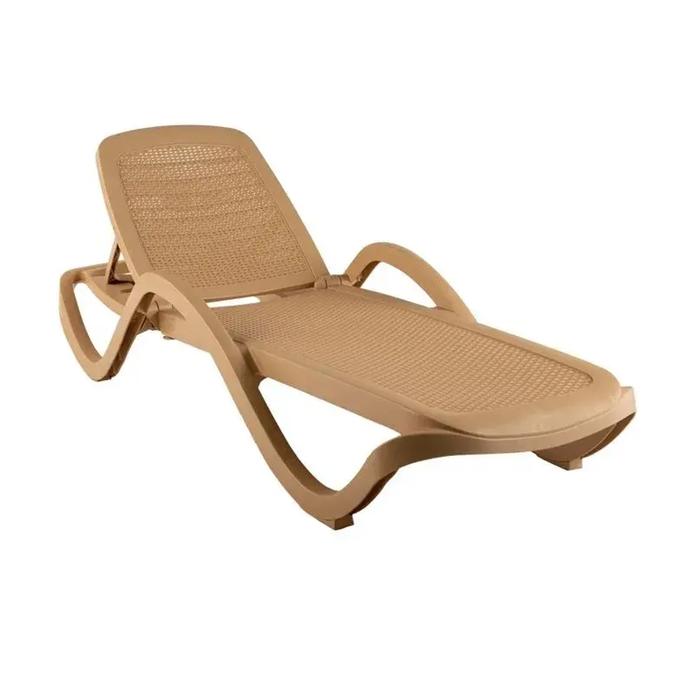 Шезлонг CAPRI плетеный бежевый 1940х310мм