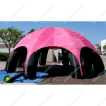 Надувной тент "Чёрно-розовый" 6*6*3 м, опоры и крыша из ПВХ
