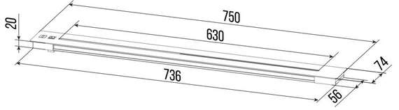 Трек SPT-1AB-75-K.N Черный 750*74*1