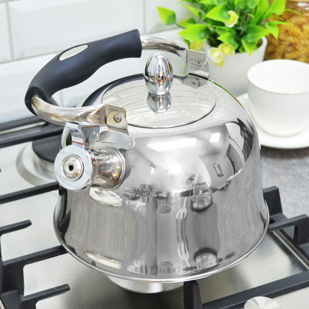 Чайник 3,5л нерж со свистком 7611-35RS\WK