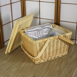 HOLYDAY BASKET Корзина для пикника с термо-сумкой с деревянной крышкой и ручками