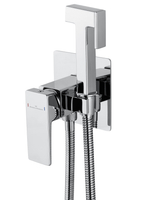 Смеситель с гигиеническим душем встраиваемый WONZON & WOGHAND CUBE 2.0, Хром (WW-88829068-CR)