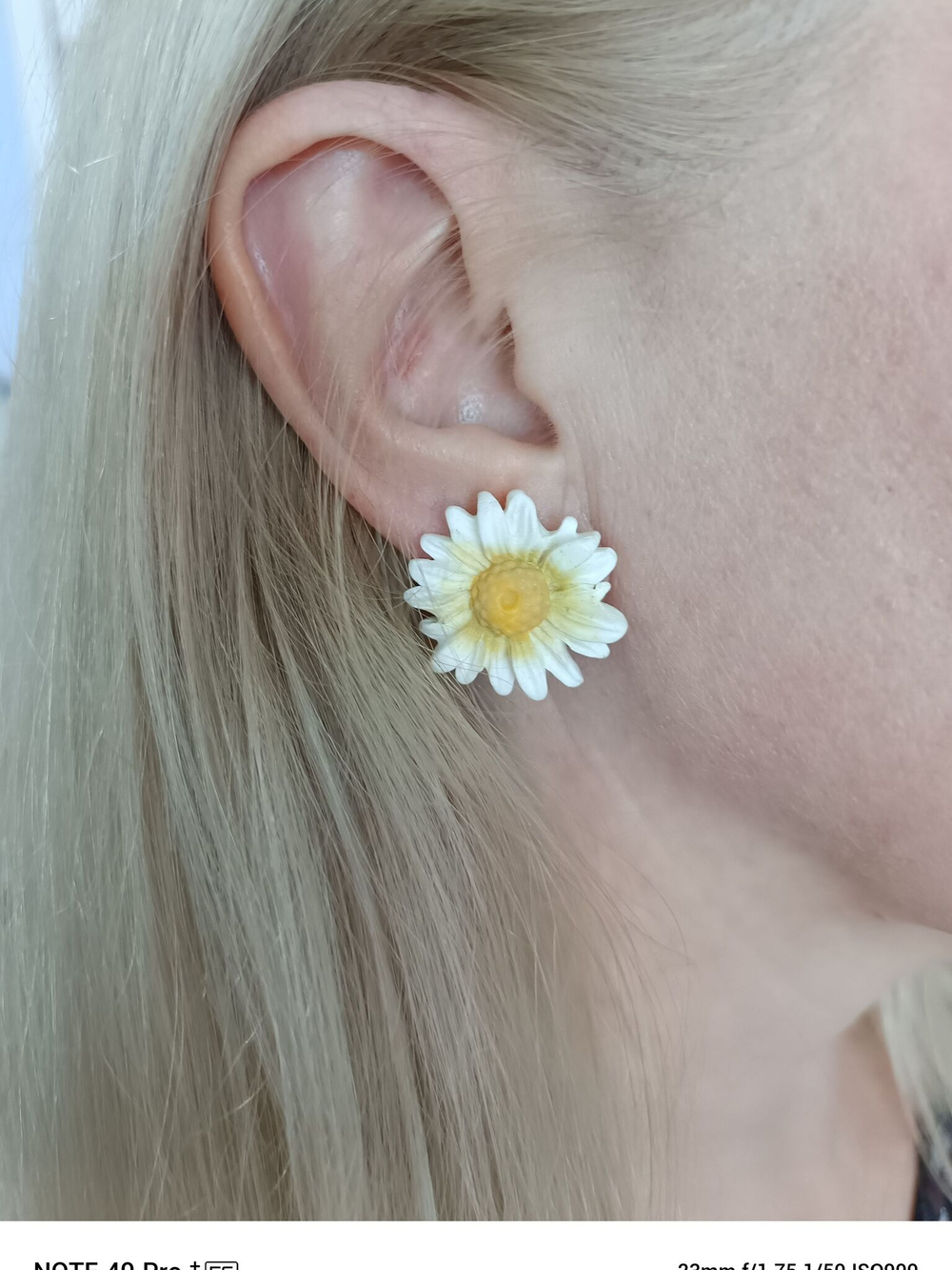 Серьги-пуссеты Ромашки