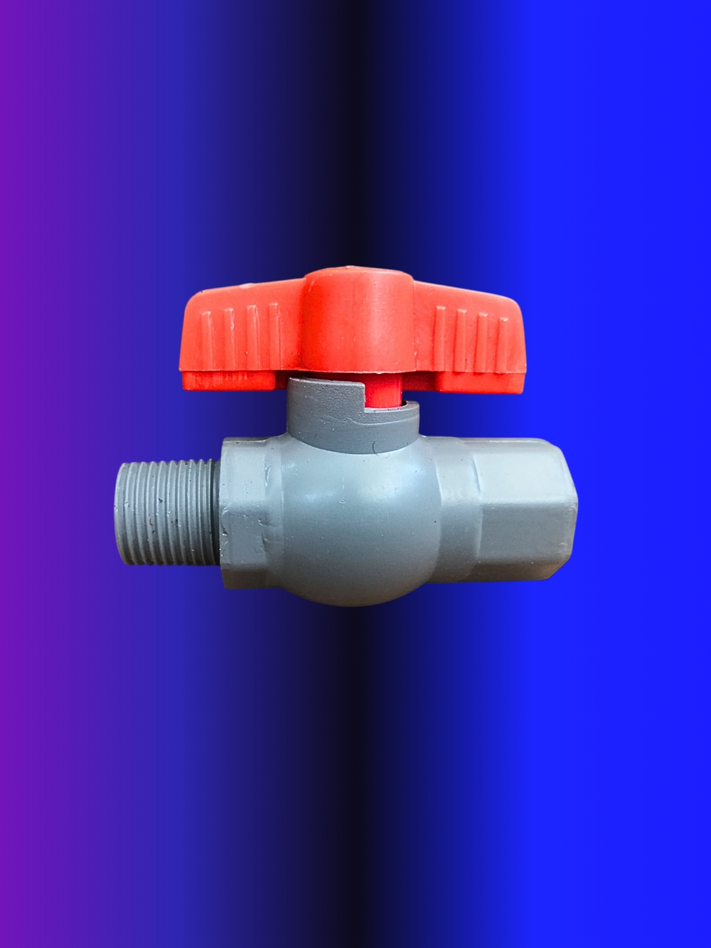 Кран шаровой ABS 3/4" пластик внутренняя наружная резьба серый