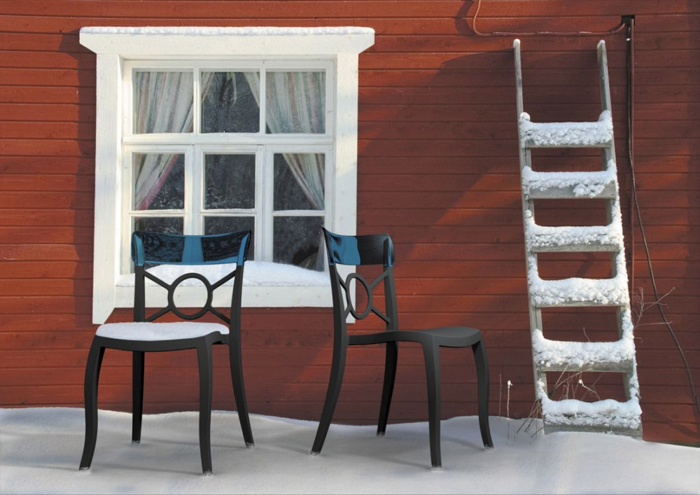 Кресло пластиковое Papatya Opera-K, белый, дымчатый