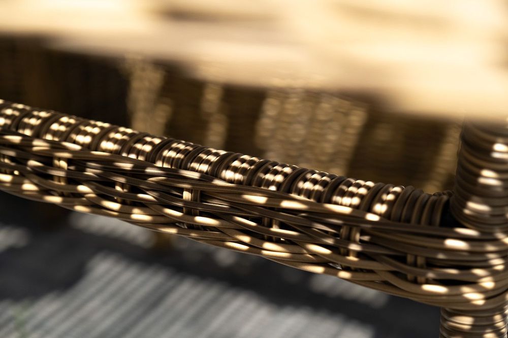 "Неаполь" обеденная группа плетеная из искусственного ротанга, цвет соломенный