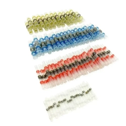 Термоусадка для проводов с припоем и клеевым слоем 100 шт, набор термоусадочных трубок 0.25-6 мм