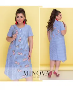 Платье 295-голубой Minova